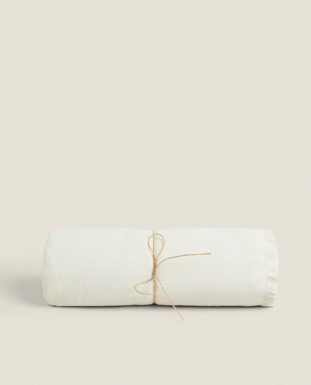 Zara Home плед из хлопка, экрю · 2379/004
