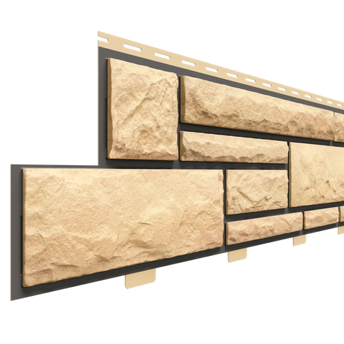 Фасадные панели (Цокольный Сайдинг) Доломит Премиум Имбирь