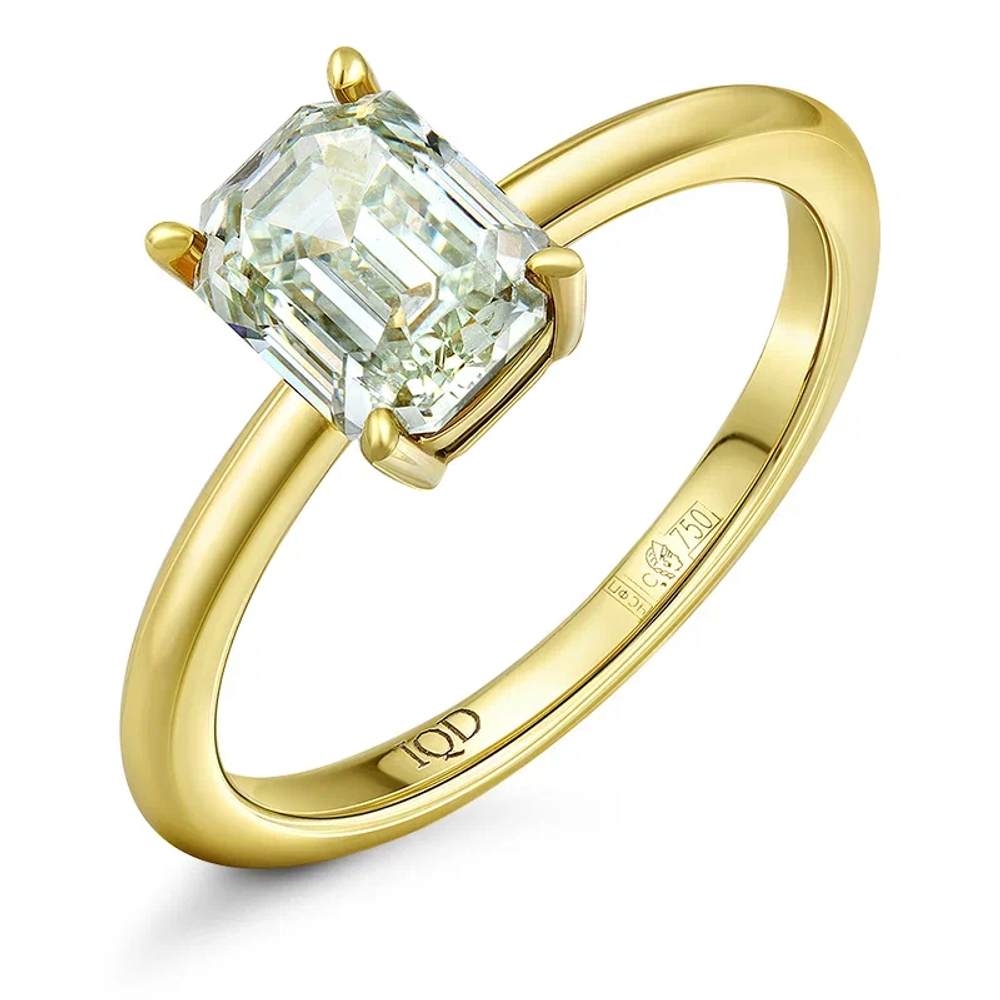 Кольцо c выращенным бриллиантом 1.530 сt