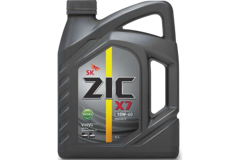 Масло синтетическое (E7, X7 10w40; Diesel; CI-4/SL; 6 л) для коммерческих авто ZIC 172607