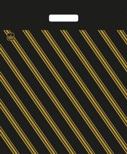 Пакет 47*40см (55мк) с вырубной ручкой "Золотая полоса" ПВД