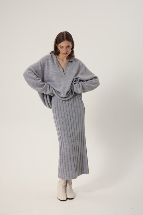 Манишка вязаная, черный