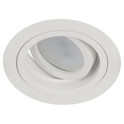 Светильник встраиваемый алюминиевый ЭРА KL84 WH под лампу MR16 GU5.3 белый | Алюминиевые встраиваемые светильники