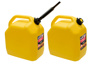 Канистра 25л для топлива REZOIL LUX (Желтая, "куб", встроенная лейка)