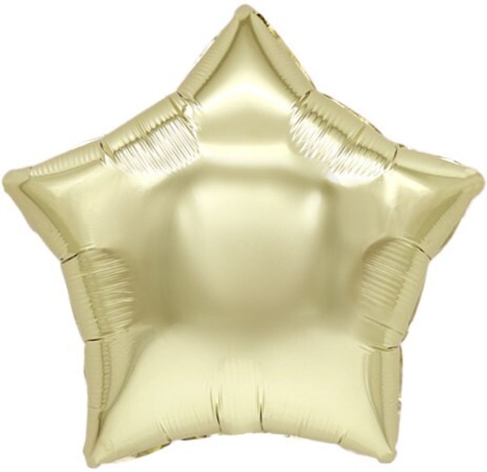 Шар (18&#39;&#39;/46 см) Звезда, Белое золото, 1 шт.