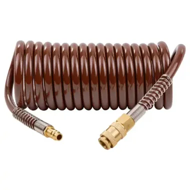 Шланг витой полиуретановый 8мм х 12мм х 5м с быстроразъемами FORSTIME FT-1208-5M