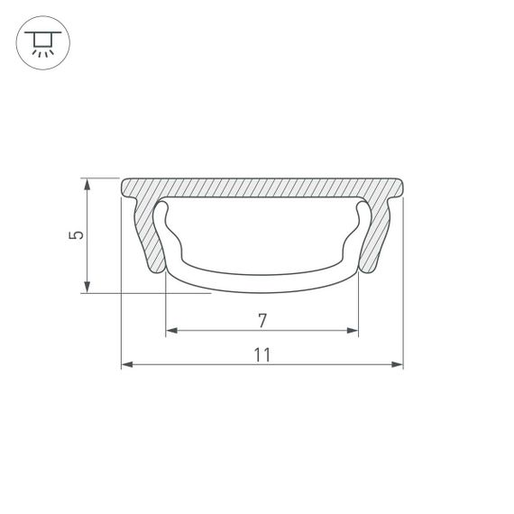 Профиль Arlight ARH-Bent-W11-2000 Anod Black 039583