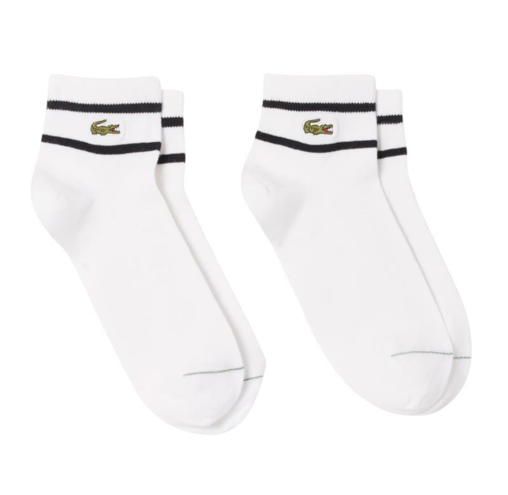 Теннисные носки Lacoste Striped 2P - white