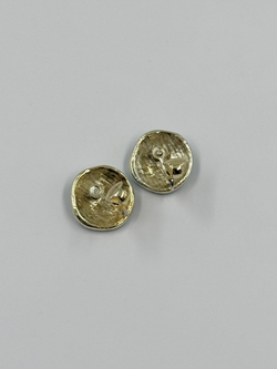 Клипсы с бирюзовой эмалью