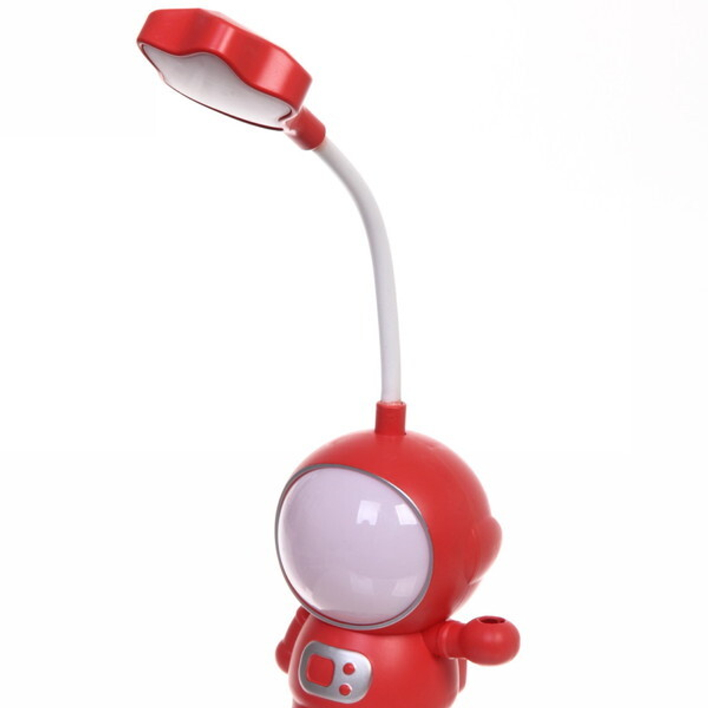 Светильник настольный «Cosmo-Привет с другой планеты» LED 21*9*7см USB 5v 3w, Красный