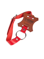 Кляп-кольцо на красных ремешках (Цвет: красный)