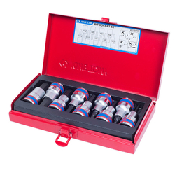 Набор торцевых насадок 1/2&quot;, HEX, 3-14 мм, 9 предметов KING TONY 4110PR