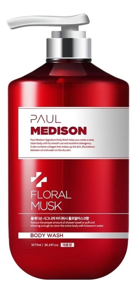 PAUL MEDISON Гель для душа с коллагеном и ароматом цветочного мускуса  - Body Wash Floral Musk , 1077мл