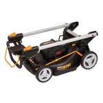 Аккумуляторная газонокосилка WORX WG749E 20В самоходная (2 x 4 Ач, ЗУ) нож 46 см, WG749E