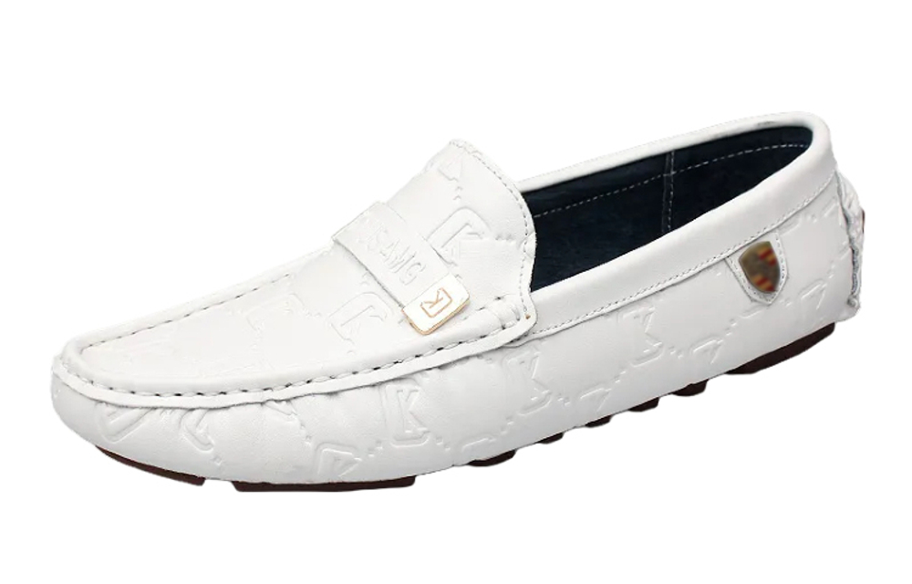 CKVUSAMG Cow Split Leather Gommino Loafers Men"s