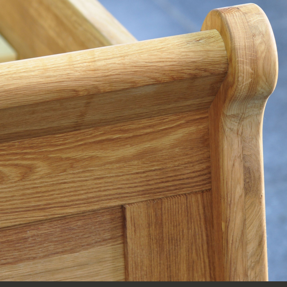 Кровать двуспальная 160х200 Мелания с ящиками, деревянная, из дуба