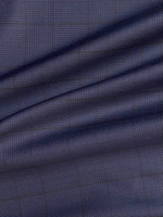 Шерсть костюмно-плательная Guabello 1815 темно-синяя в клетку