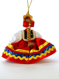 Кукла-подвеска в русском костюме Плясунья