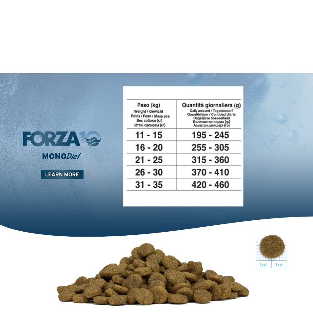 Сухой гипоаллергенный корм Forza 10 Monodiet Adult MEDIUM Dog Fish для собак средних пород с рыбой
