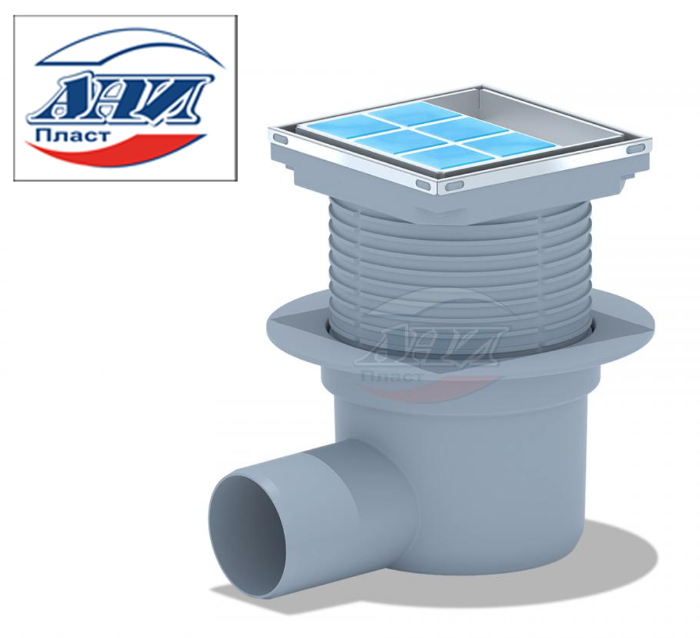 Трап АНИ (под плитку) гориз. 50мм СУХОЙ  10х10) (2/1шт)