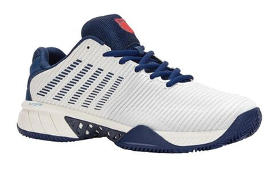 Теннисные кроссовки K-Swiss Hypercourt Express 2 HB - blanc de blanc/blue opal/lollipop - White Pink Бирюзовый