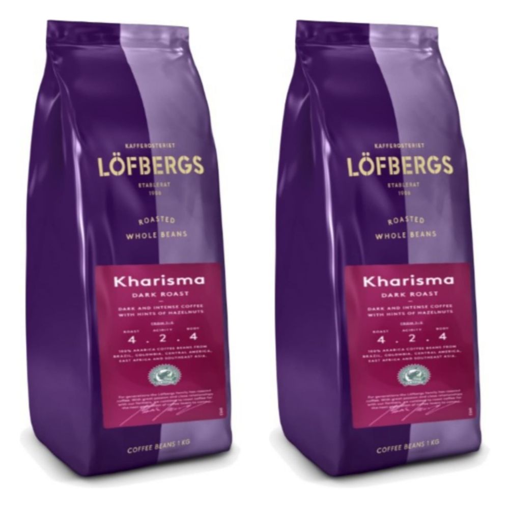 Кофе в зернах Lofbergs Kharisma 1 кг, 2 шт