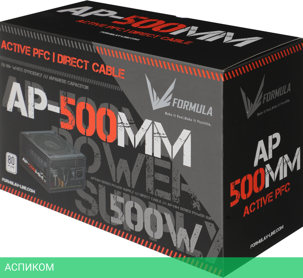 Блок питания Formula V Line ATX 500W 80 Plus White (AP-500ММ)