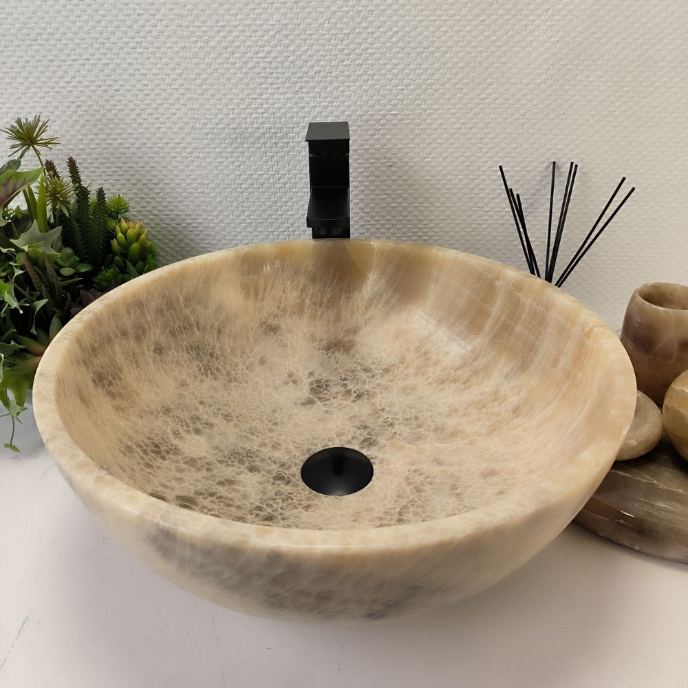 Раковина из оникса Bowl Grey TinLip BO-63029 45*45*17 42