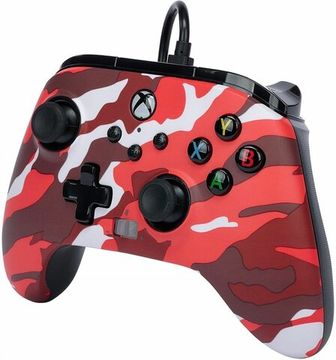 Геймпад проводной PowerA "Camouflage Red" (Камуфляж красный) Enhanced Wired Controller for Xbox Series X/S (1518910-01) (Xbox One/Series X/S/PC)