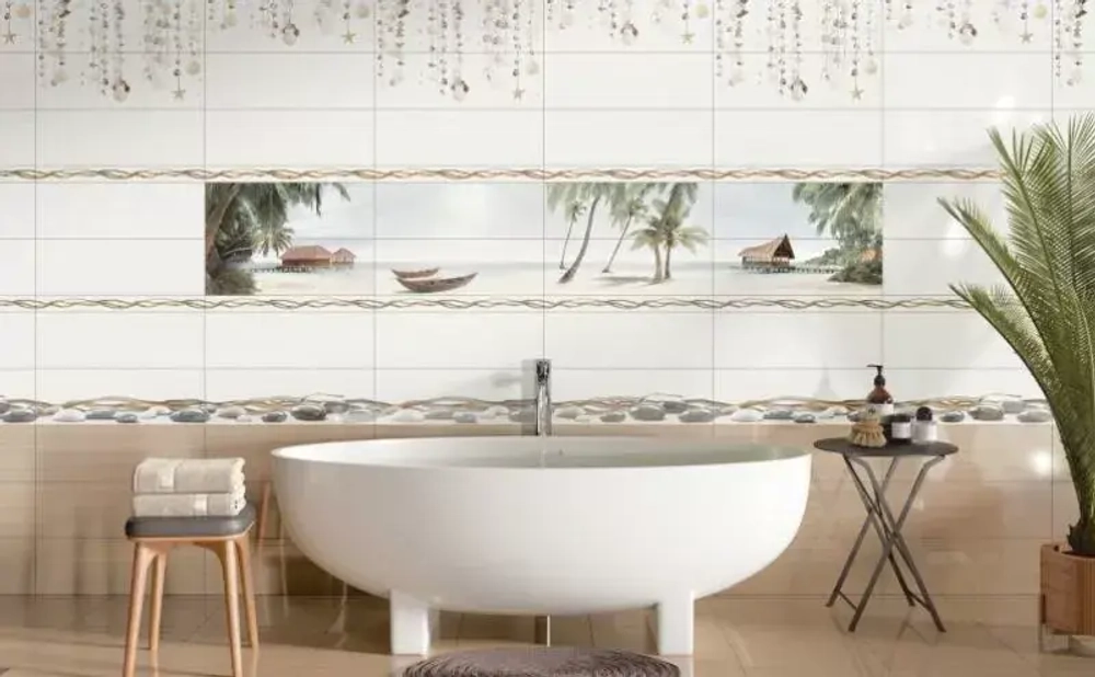 Панно Alma Ceramica PWA11ALD3 Ailand 40x60 микс глянцевое морские мотивы