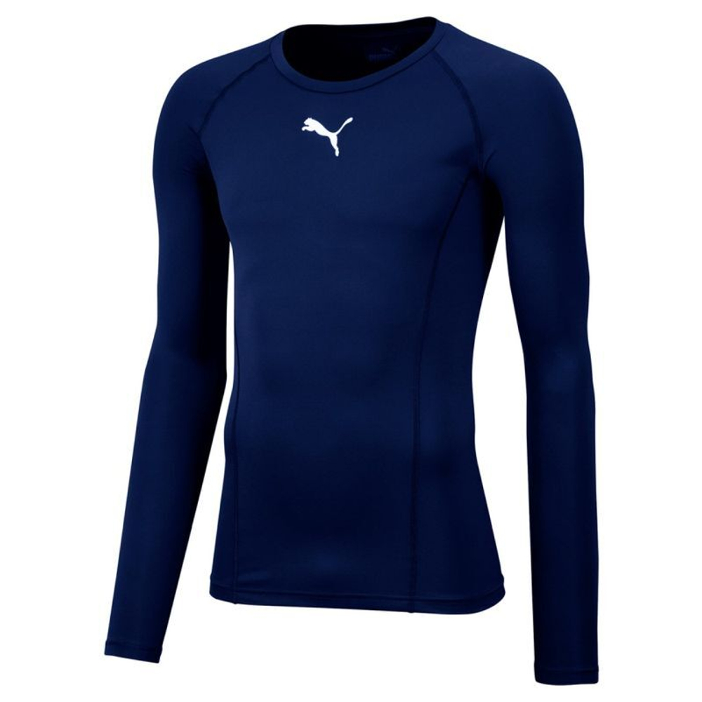 Мужская теннисная футболка теннисная Puma Liga Baselayer Tee LS - небесный