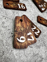 Номерки для ключей деревянные 2х5см