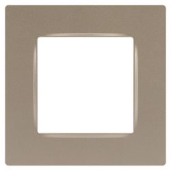 Рамка для розеток и выключателей ЭРА Серия 12 12-5201-04 на 1 пост, Классик, шампань