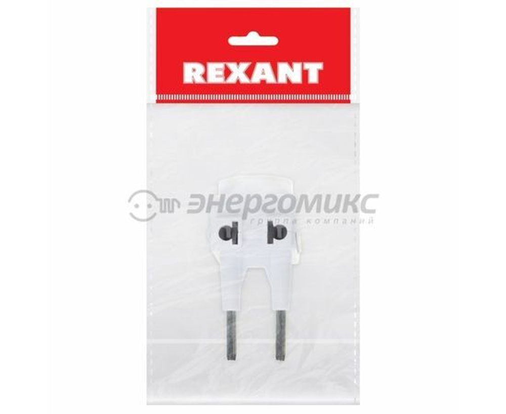 Переходник для розетки Rexant / Рексант Козья ножка 11-1065 сетевой 10А, 220В, IP 20, белый / адаптер (комплект из 6 шт)
