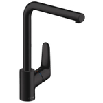 Hansgrohe 31817670 Focus Смеситель для кухни, однорычажный, с поворотным изливом, черный матовый