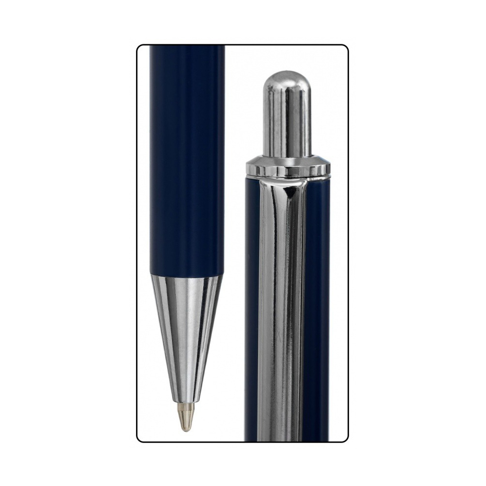 Ручка шариковая, автоматическая, Basir, синие чернила, металлическая, 6 цветов корпуса, 12 шт