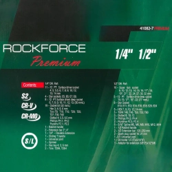 Набор инструментов 108+6пр. 1/4'',1/2''(сорв.гр.) RockForce##Rock FORCE RF-41082-7 Premium