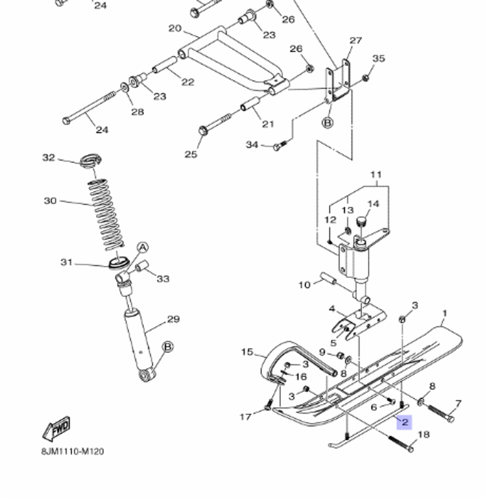 Конек лыжи 8JMF37310000