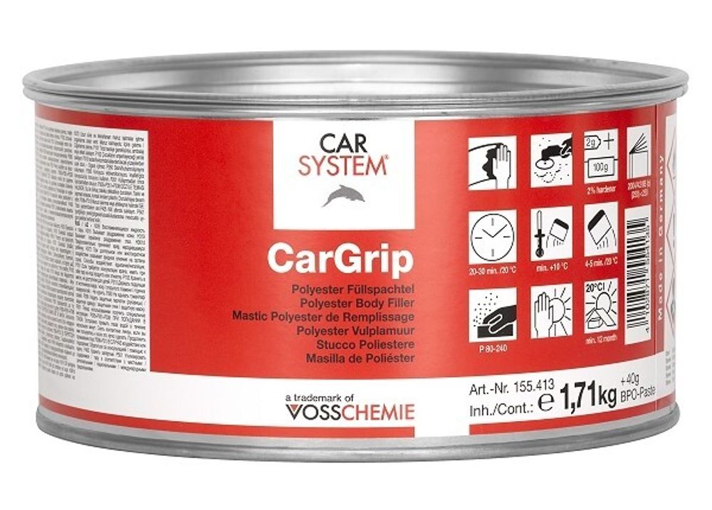 Шпатлевка CarSystem CarGrip 1,75 кг с высокой тиксотропностью (CARSYSTEM)