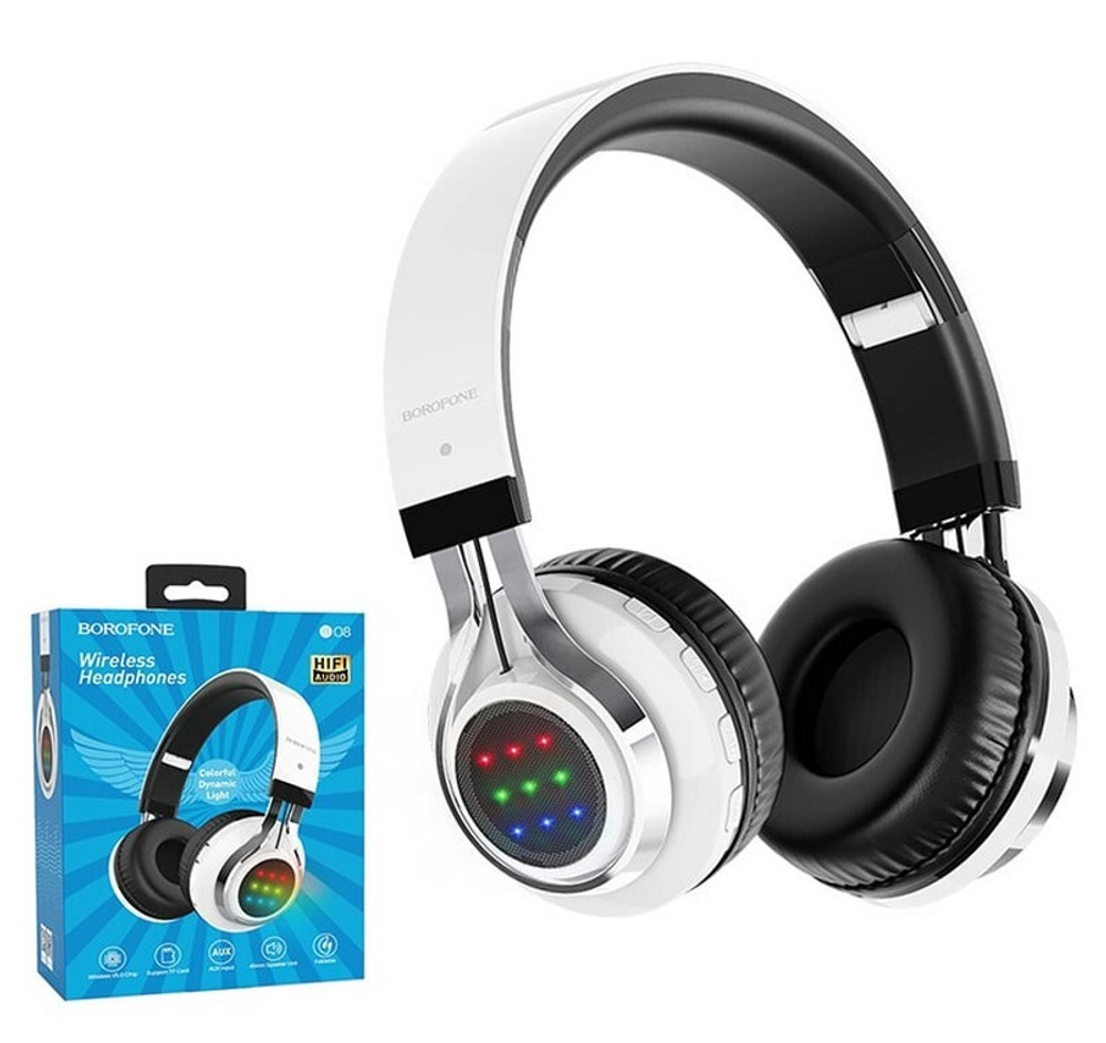 Полноразмерные Bluetooth наушники BOROFONE BO8 (белый)