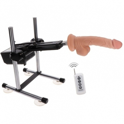 Мощная секс-машина Rosyland Bangers Fuck Machine с пультом ДУ, Hidden Desire (Цвет: черный, серебристый, телесный)