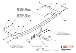 Фаркоп IMIOLA R.030 Renault Megane хетчбек 2002-2008(паспорт и сертификат в комплекте)(без электрики)