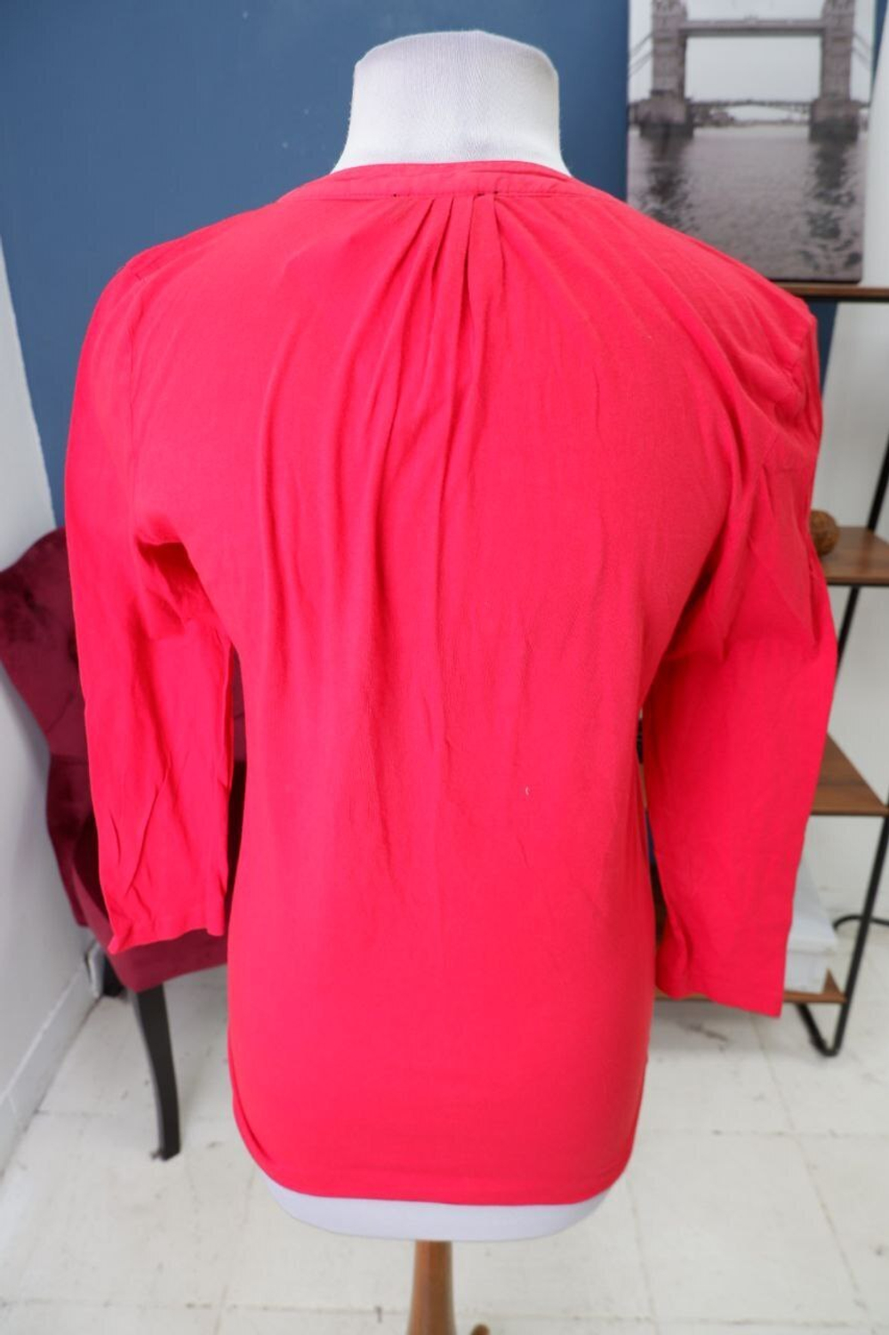 Блузка Massimo Dutti из хлопка яркая 42 размер