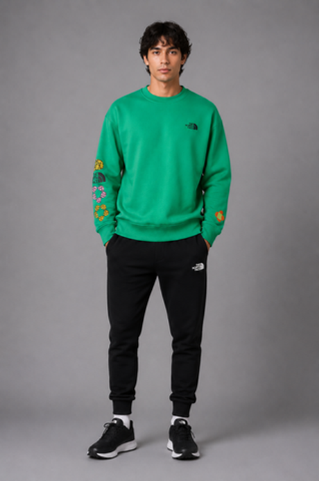 Кофта THE NORTH FACE U TNF X YINKA ILORI GRAPHIC CREW OPTIC EMERALD