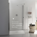 Боковая часть Roca Capital 900x1950, прозрачное стекло, xром M4409012M