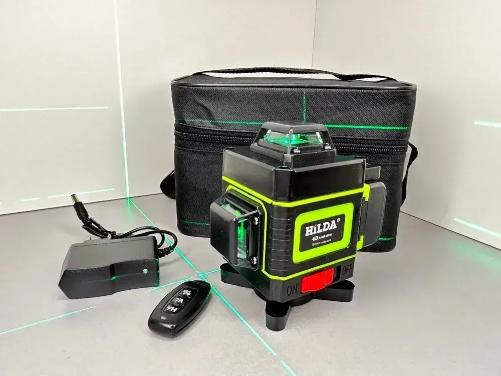 Лазерный уровень/нивелир HilDA 4D 16 Линий, single Хилда, Зеленый луч