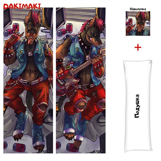 Дакимакура фурри Доберман панк арт. 1206