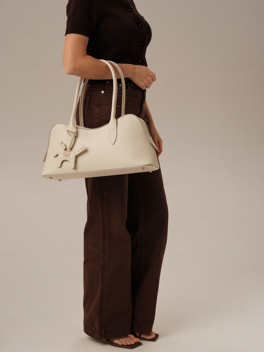 Кожаная сумка Jockey DBR 31168 ванильное молоко