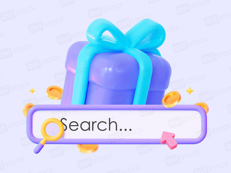 Подарок с поисковой строкой.
