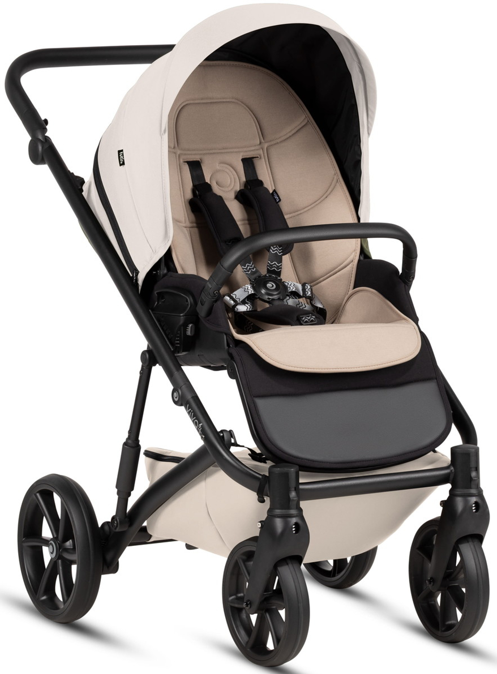 Детская коляска Tutis Viva 6 Plus Essential 4 в 1 с автокреслом Beno Beige и базой 1612058 Crystal